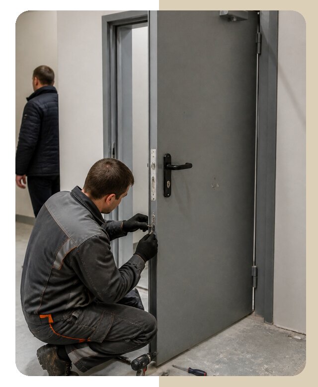 Ремонт противопожарной двери в Новокубанске по цене 6759 р. | ДвериЛегко-Нкб