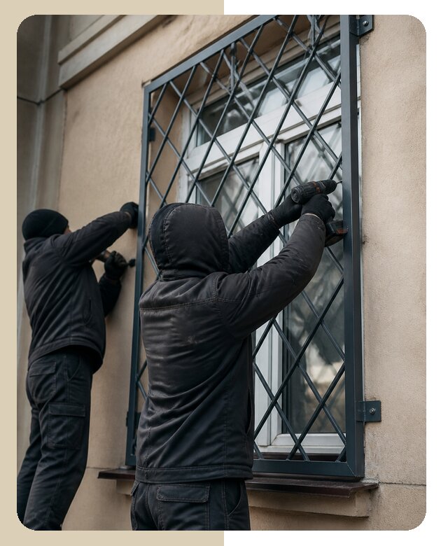 Установка антивандальных решеток на окна в Новокубанске